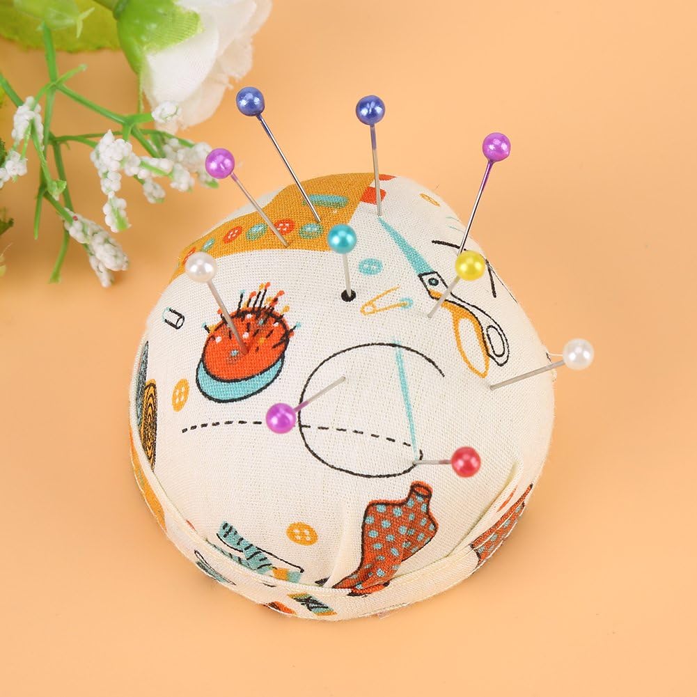 500Pcs Bottle Multicolor Straight Pins Beads Needles Quilting Pins Fabric Covered Pin Cushion Bottle Sewing Craft