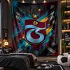 Wandbehang Wandteppich Trabzonspor FC Aufdruck Stoff für Wohnzimmer Schlafzimmer Heimdekoration