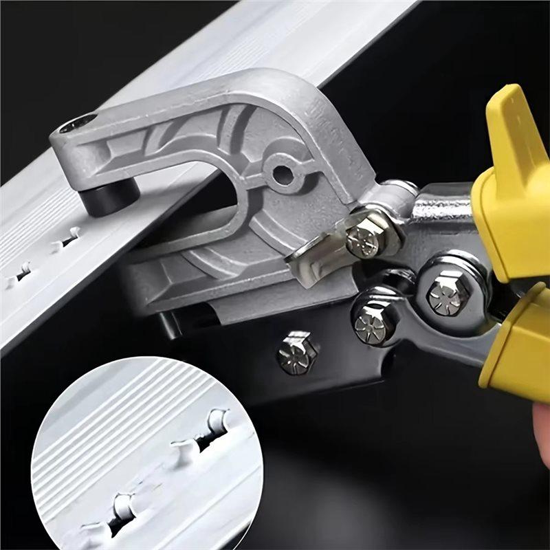 A25F-Steel Stud Crimper Pliers Drywall Tools, Punch Lock Framing Fastening Crimping Keel Riveting Clamps Crimping Pliers