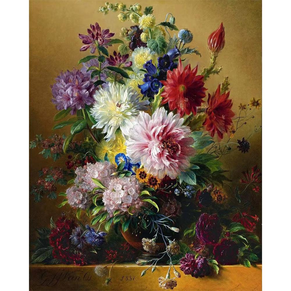 DIY Diamond Painting Flowers Cross Stitch Kit Mosaic Art Diamond Painting Full Circle Diamond Home Decoration