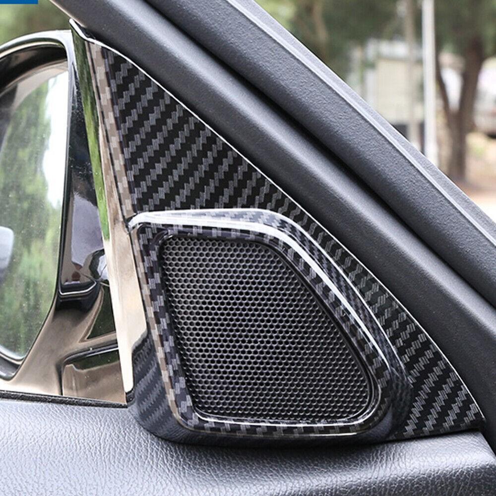 Carbon Fiber Style Car Door Audio Outlet Cover Trim For Honda Accord 2008-2013