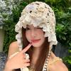 Pearl Tassel Handmade Knitted Headgear Female Summer And Autumn Hollow Sweet Travel Photo Versatile Face Small Headgear