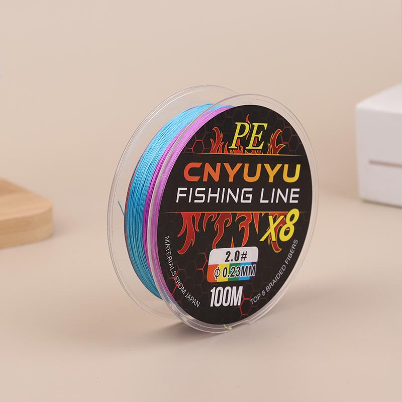 X8 Fili Intrecciati Linea da Pesca in PE 100M Linee Intrecciate Resistenti all'Abrasione Alte Prestazioni Linea da Pesca in PE Forte e Liscia