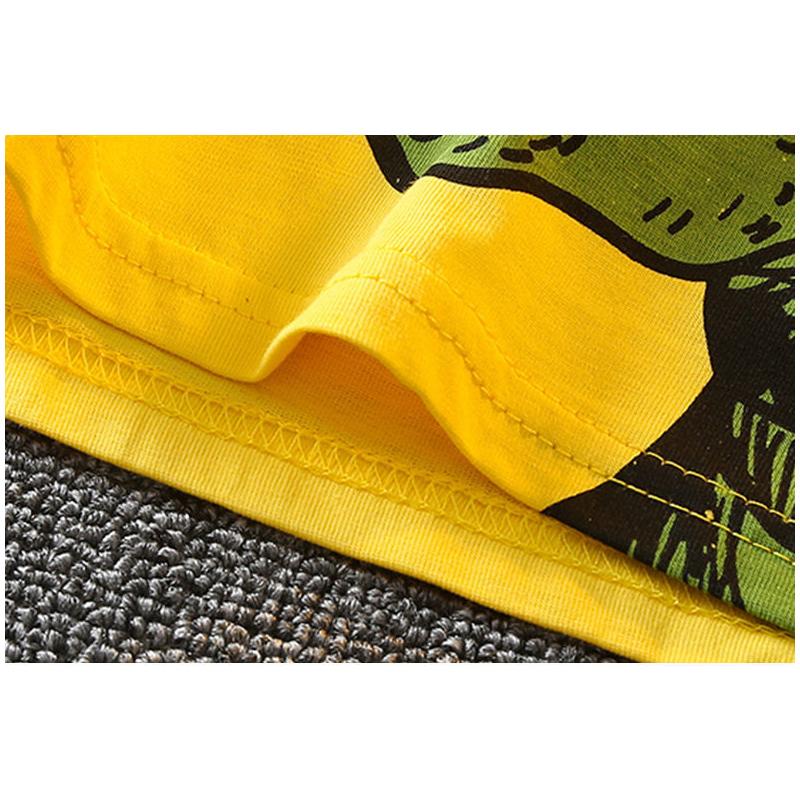 Summer Baby Boys' Clothes Set Child Pure Cotton Dinosaur Print Short Sleeve 2-piece Set Cozy Children's Clothing
