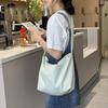 Simple Solid Color Shoulder Bags for Women Lightweight Commuter Ladies Drawstring Crossbody Bag Casual Female Handbags Tote
