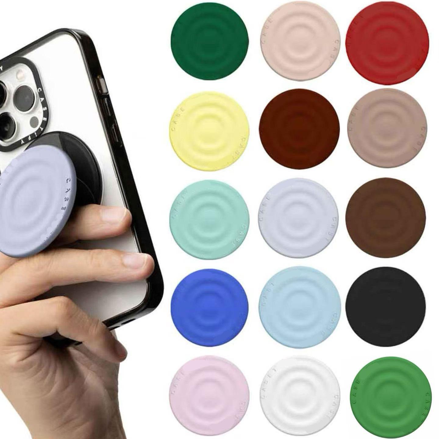 New Wave Liquid Silicone Universal Magnetic Phone Holder with Wavy Pattern Wavy Phone Stand - Honeydew Purple