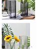 Thickened Square Glass Vase for Fresh Flowers - Elegant Hydroponic Floral Container for Living Room & Dining Table Decor