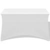 Housses de table - vidaXL - 2 pièces - Blanc - 243 x 76 x 74 cm - Synthétique