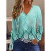 Women's Fashion Women's V Neck Long Sleeve T-Shirt