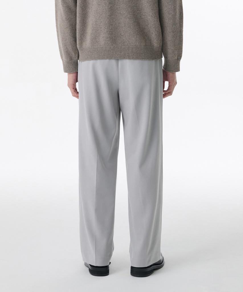 MUSINSA STANDARD Real Wide Hidden Banding Slacks [Light Gray]