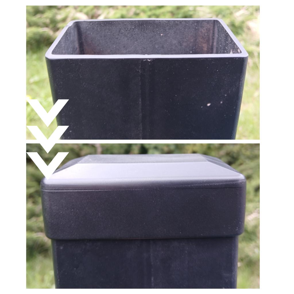External end cap for profile, cap, roof, 80x40, 10 PCS, BLACK