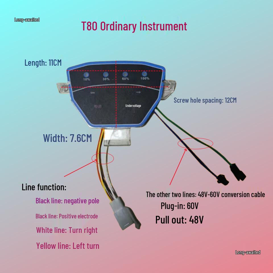 Digital LCD Speed Display Cover Circuit Board for Electric Vehicle (48V/60V/72V)