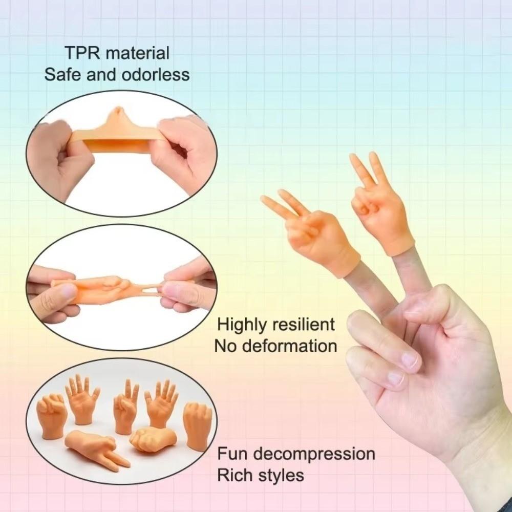 Teasing Design Finger Cat Toy Novelty Feature Mini Finger Puppet For Pet Lovers