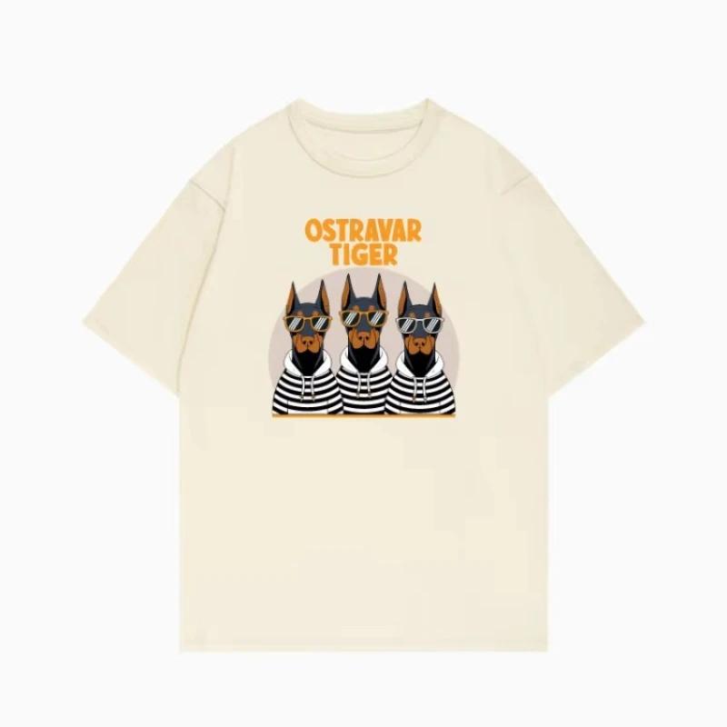 2025 Tiger Onitsuka Home Tiger Tide Brand Ins American Letterprinteds and Unisexs Half Sleeve Loose Short Sleeve Tshirt