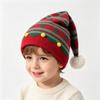 Red Christmas Knit Parent-Child Pom-Pom Hat