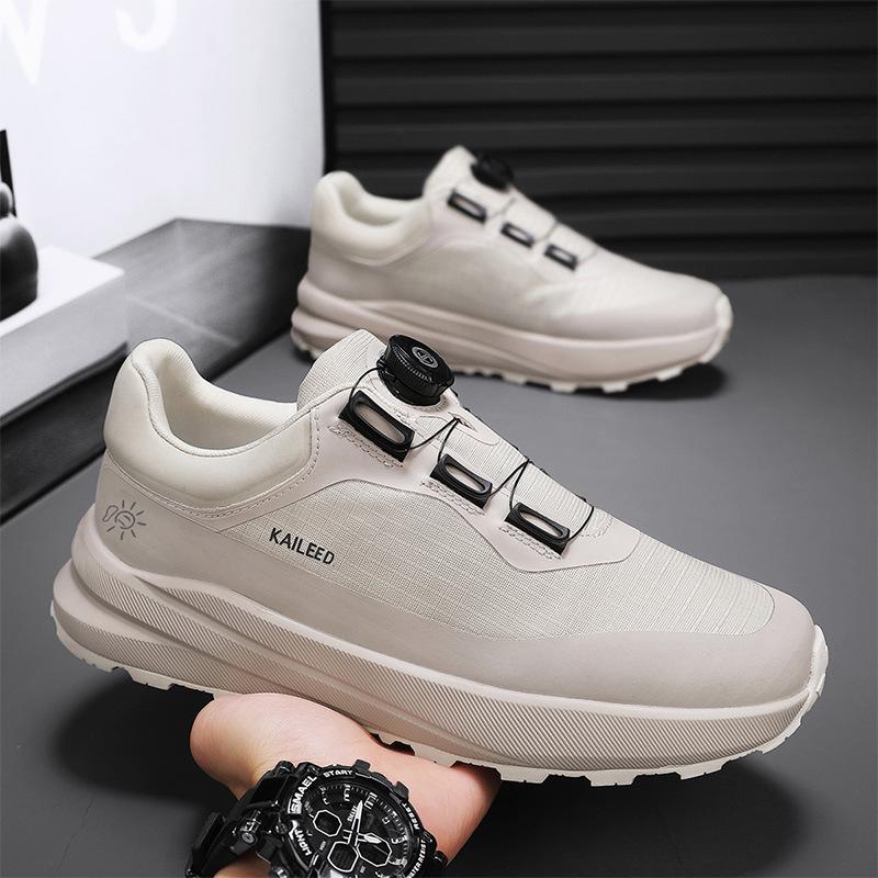 39-46 Large size men's shoes 2025 summer leisure sports breathable trend rotating buckle versatile platform dad shoes