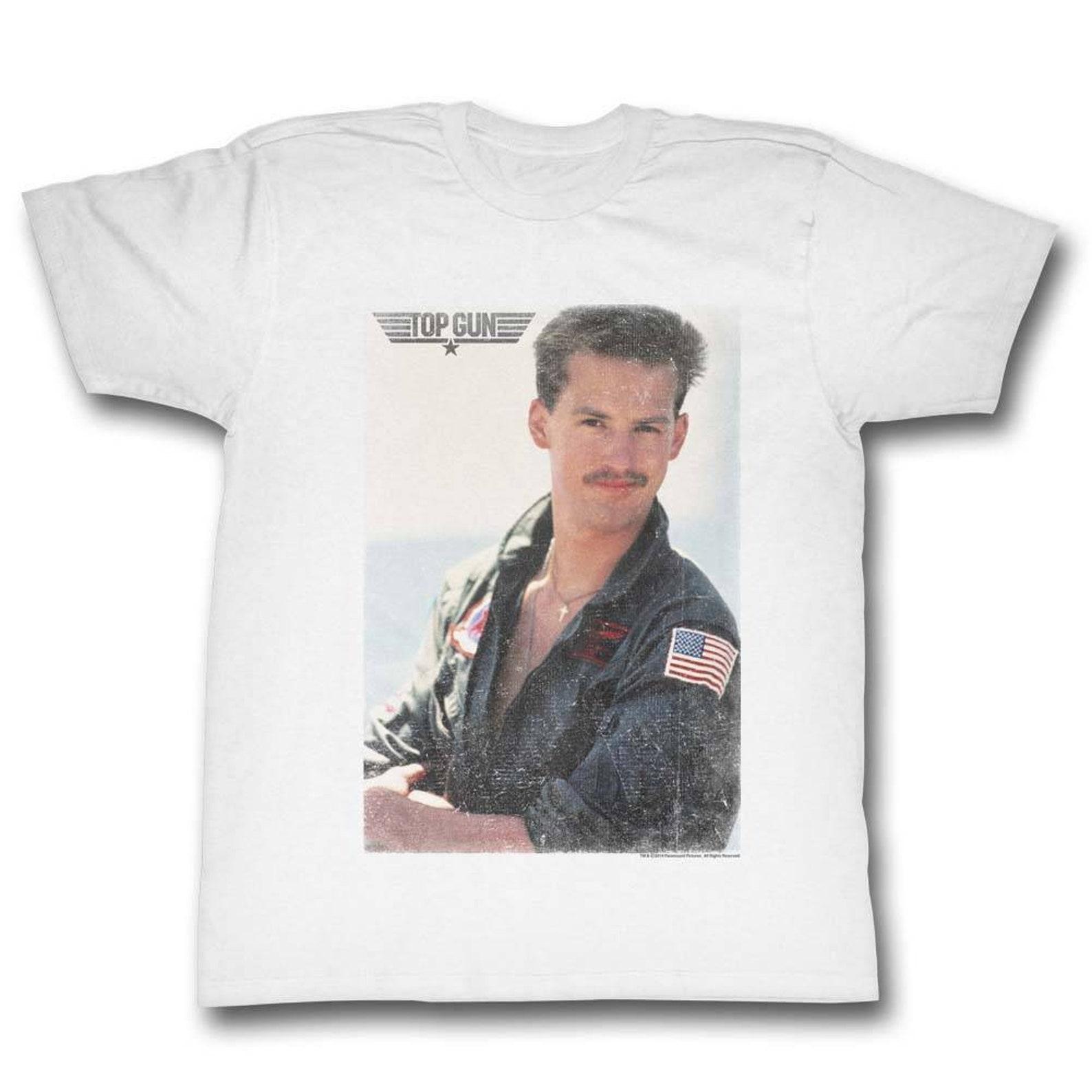 Top Gun Goose Fade White Adult T-Shirt L