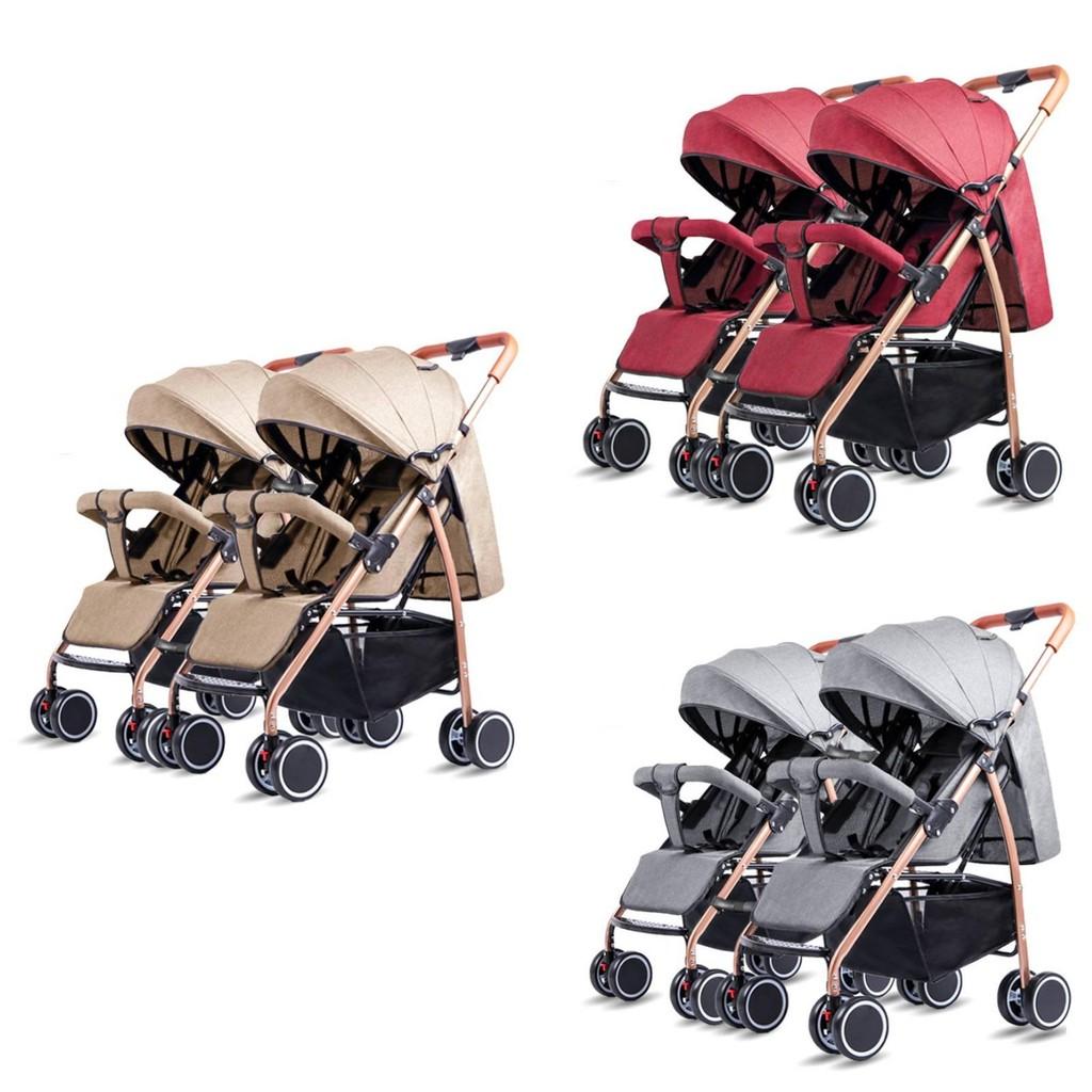 Baby Stroller Twins Lightweight Foldable Convertible Seat Outdoor Tools Gift