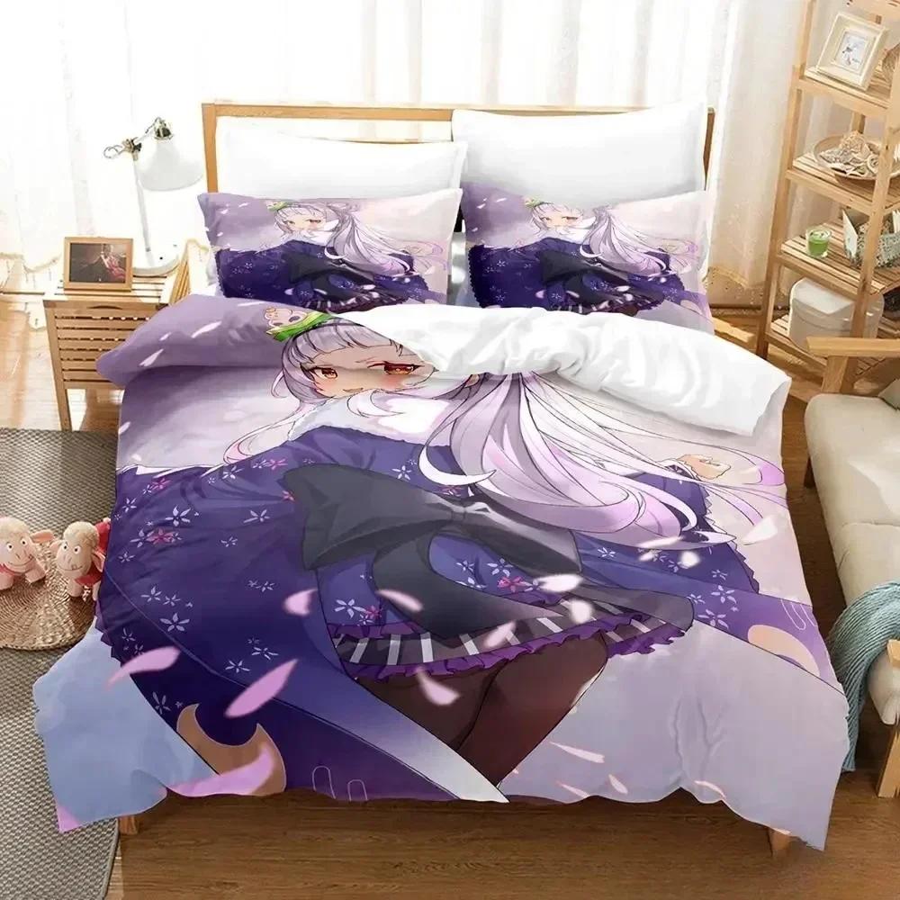 Top Murasaki Shion Bedding Set Single Twin Full Queen King Size Bed Set Adult Kid Bedroom Duvet Cover Sets Anime Kawaii Girl Bed