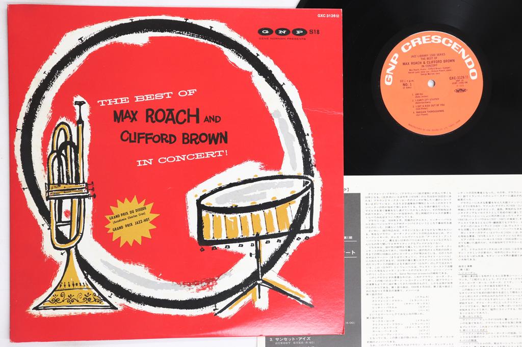 LP Record MAX ROACH CLIFFORD BROWN Best Of Max Roach Clifford Brown GXC3126M GNP CRESCENDO 1976 Japan Jazz Used