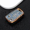 TPU Car Flip Key Case Cover Shell for VW Volkswagen Golf 7 MK7 Tiguan MK2 for Seat Ateca Leon FR Ibiza Skoda Octavia Kodiaq