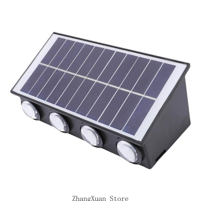 3XUF LED Wall Washer Adjustable Color Setings Solar Deck Lighting Waterproof Perfect for Outdoor Use Garden and Pool Areas