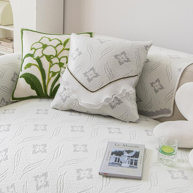 Summer New Sofa Cushion Special-Shaped One-Piece Straight Row Combination Sofa Seat Cushion Cool Sofa Cover Cloth Towel