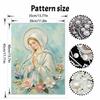 DIY Frameless Pearl Painting Kit Virgin Mary Praying 3D Shiny Bead Art Canvas Relaxing Creative Craft for Home Wall Decor Gift