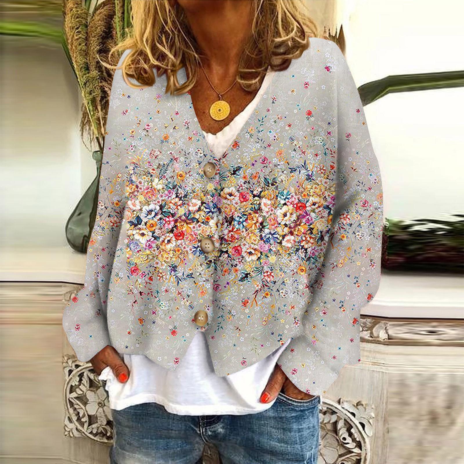 

Женская куртка, модная, повседневная, с рождественским принтом, с длинным рукавом, пальто L