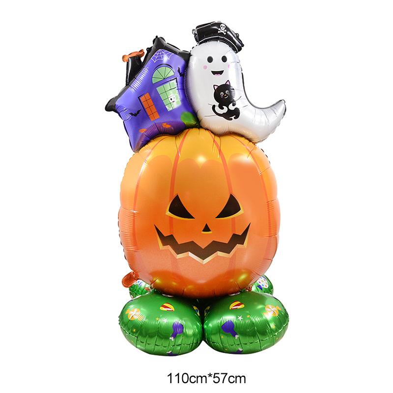 Large Halloween Standing Balloons Pumpkin Witch Ghost Foil Globos For Halloween Party Decoration Kids Favors Inflatable Toy 2024