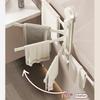 Easy Installion Suction Towel Rack Double Rod Rotates Home Accessory for Renters and Without Damaging to Most Wall