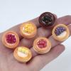 10/100Pc Resin Fruit Egg Tart Series Simulation Food Diy Scrapbook Decoration Crafts Dollhouse Accessories Keychains Materials