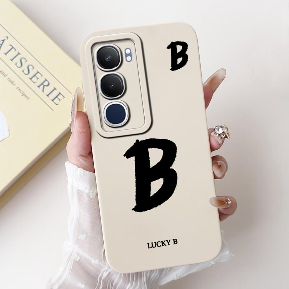 Für Vivo Y19s 4G Hülle V2419 Luxuriöse Glücksbuchstaben Cover Stoßfeste Weiche TPU Handyhülle Für Vivo Y19s Y 19 s VivoY19s Fundas Coque