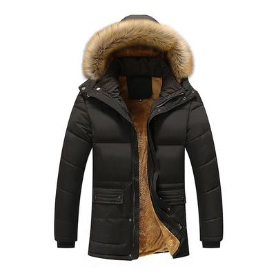 Plus Size 6XL Winter Jackets for Men Men's Winter Thickened Plus Size Padded Windproof Warm Cotton Padded Coat