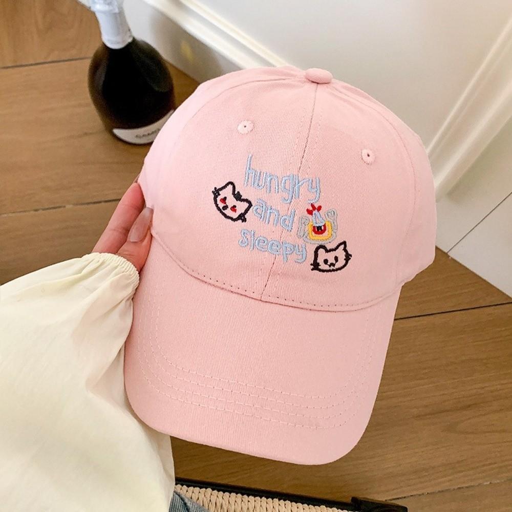 Korean Cat Peaked Cap Cotton Snapback Cap Fashion Letter Baseball Cap  Summer