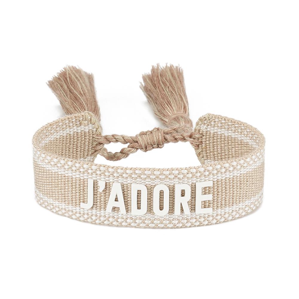 Silicone Letter Woven Bracelet: Women's Handmade Tassel Bracelet Gift