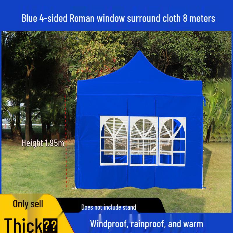 Transparent Tent Side Panel: Windproof & Waterproof Outdoor Canopy Enclosure with Thick Fabric and Durable Edging