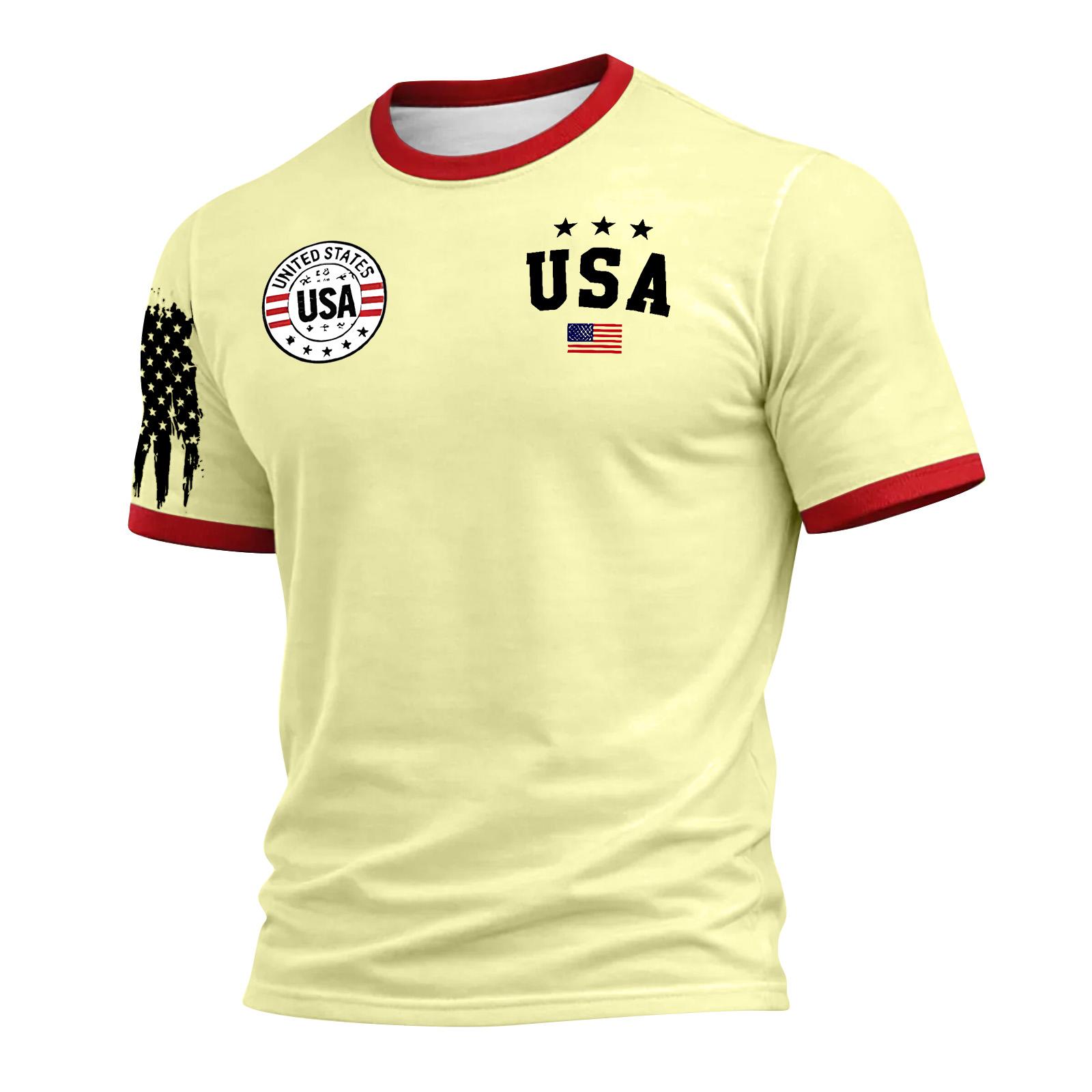 

Men s Summer Print Short Sleeve Shirt Men s Casual Fashion Shirt XL жовтий