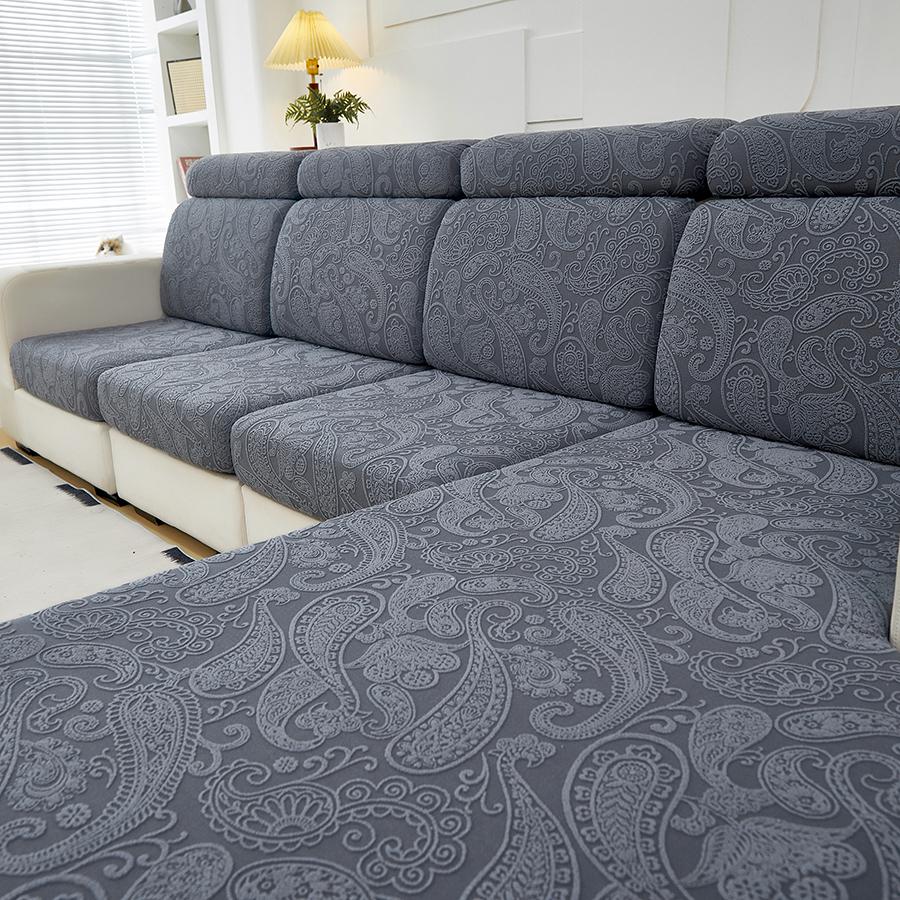 

Universal Jacquard Sofa Cushion Cover Anti-Scratch All-Season Pet-Friendly Easy Install 1/2/3/4/L Headrest Cover Options Plus 3 seater