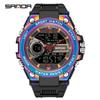 SANDA 739 Men's Dual Display Multi-function Waterproof Sports Watch