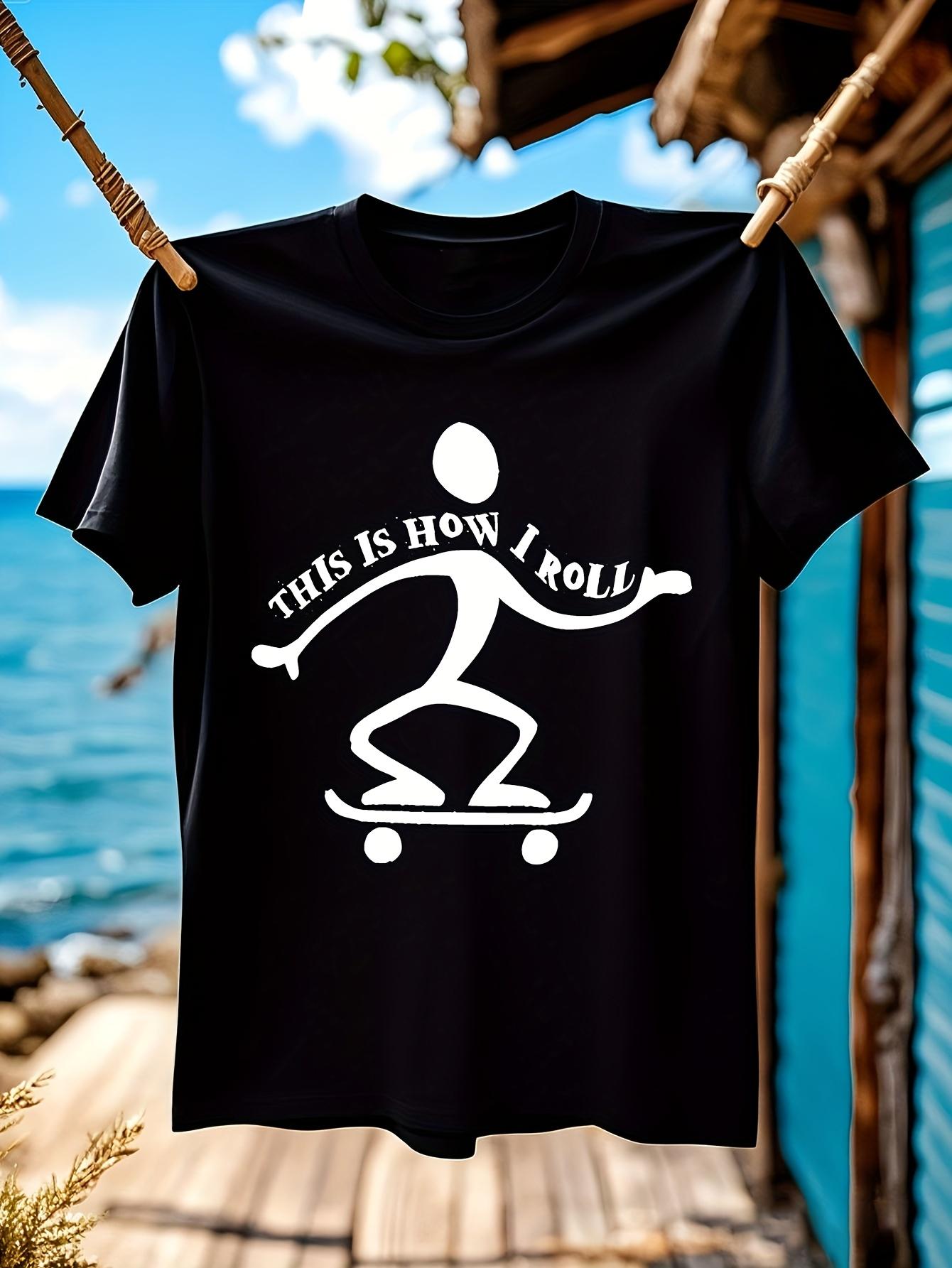 Skateboard Graphic Tshirt Graphic Tshirt - Black with Thi... XL