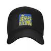 Czapka z logo Jezus jest Królem Modna Codzienna Czapki Baseballowe Regulowany Kapelusz Hip Hop Letni Unisex Czapki Baseballowe