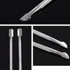 2PCS Double Head Nail Tool Cuticle Manicure Pedicure Nail Cleaner Cuticle Pusher Dead Skin Remover Nail Pusher Trimmer Art Tools