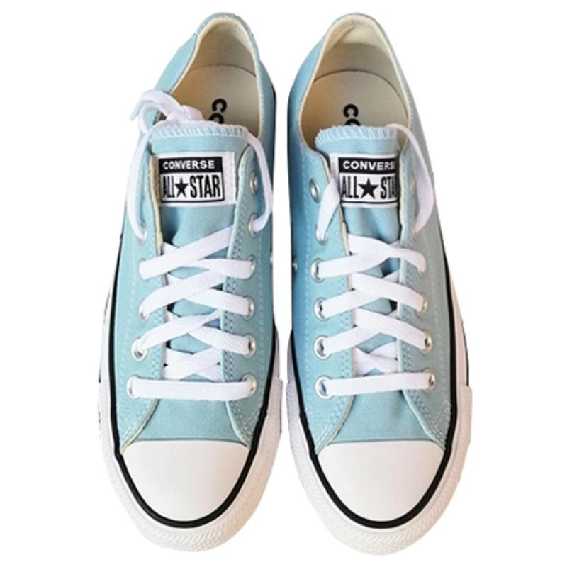 Converse All Star Round-toe Lace-up Low-Top Canvas Unisex Blue