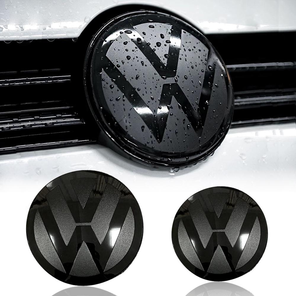 LMN1 Car accessorie 2pcs Volkswagen Front Grill Emblem Modification Rear Trunk Lid Cover logo For VW Golf MK6 MK7 MK7.5 MK8 2010-2013