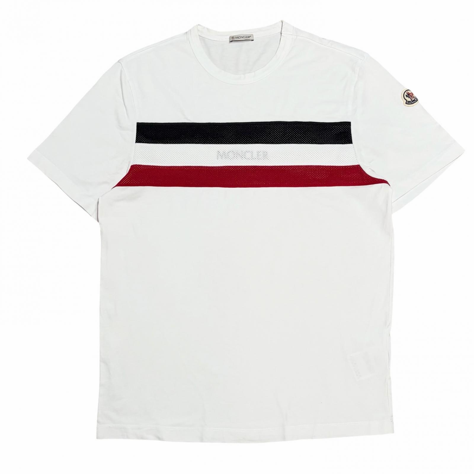 MONCLER Mesh T-Shirt White Men s Size M Model E209180486508390T