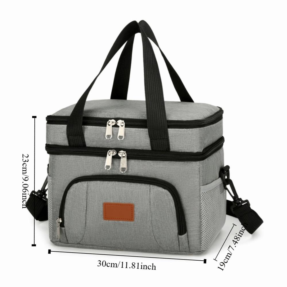 Ox Cloth Insulated Lunch Bag Solid Color Food Hand Bags Food Warm Thermal Bag Insulation Package Cooler Lunch Box Bag