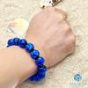 Luminous Firefly Glass 14mm Beads Bracelet Blue Blue Glass Beads [Sea Drop] Glow-in-the-dark [002bt-14-18]
