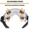 Safety Goggles Over Glasses, Anti-Fog Splash Proof Impact Resistant for Work Lab Construction