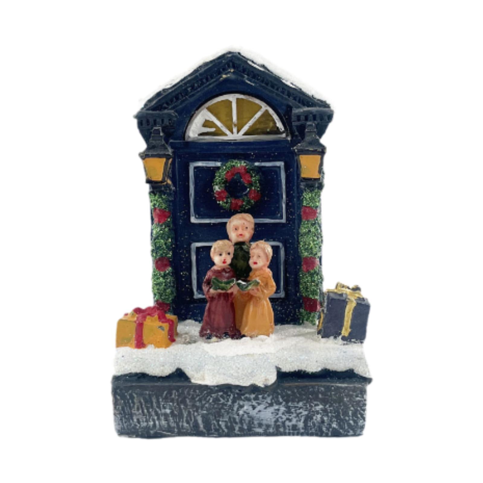 

Lighted up Village House Xmas Ornament for Cabinet Livingroom Home